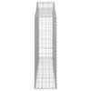 vidaXL Gabioner bågformade 8 st 200x30x100/120 cm galvaniserat järn