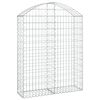 vidaXL Gabion b&aring;gformad 100x30x120/140 cm galvaniserat j&auml;rn