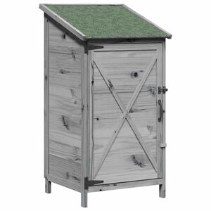 vidaXL Tr&auml;dg&aring;rdshus Gr&aring; 59,5 x 56 x 113,5 cm Konstruerat tr&auml;