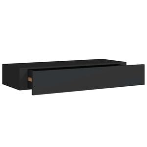 vidaXL V&auml;ggmonterad l&aring;da svart 60x23,5x10 cm MDF