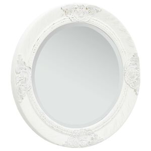 vidaXL V&auml;ggspegel barockstil 50 cm vit