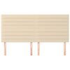 vidaXL S&auml;nggavel creme 200x5x118/128 cm tyg