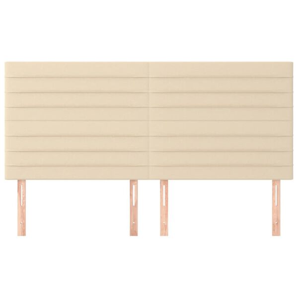 vidaXL S&auml;nggavel creme 200x5x118/128 cm tyg