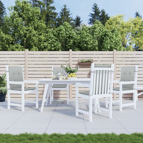 vidaXL Stolsdynor lågt ryggstöd 4 st melerad ljusgrå 100x50x4 cm tyg