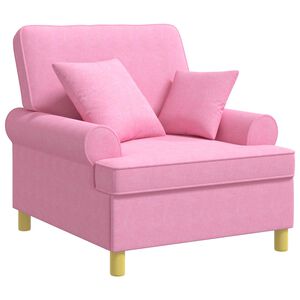 vidaXL XL f&aring;t&ouml;lj med dynor Rosa Tyg