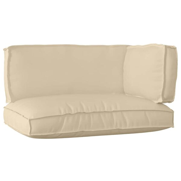vidaXL Pallkuddset 3 pcs Beige Oxford Tyg