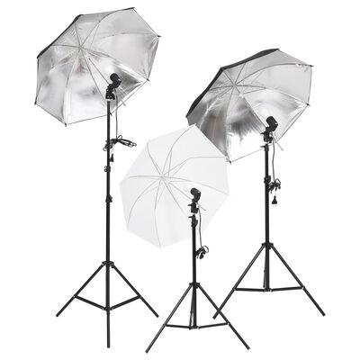 vidaXL Fotostudio med lampor, fotobord och reflexskärm