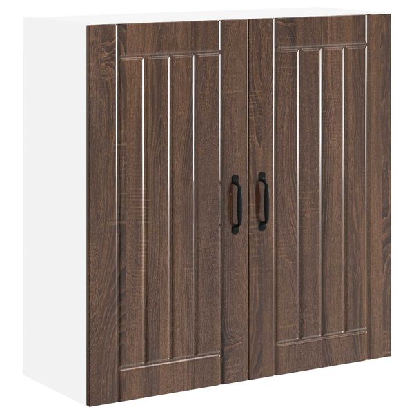 vidaXL K&ouml;kssk&aring;p Lucca Brun ek 80 x 31 x 80 cm Konstruerat tr&auml;