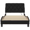 vidaXL Bed Frame with LED without Mattress Black 100x200 cm Fabric