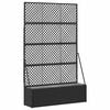 vidaXL Tr&auml;dg&aring;rdsspira planterare Svart 105 x 30 x 170 cm Metall
