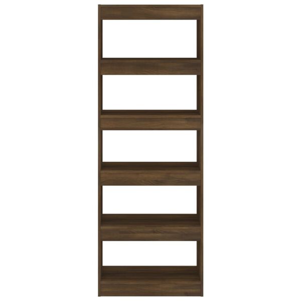 vidaXL Bokhylla/Rumsavdelare brun ek 60x30x166 cm konstruerat tr&auml;