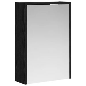 vidaXL Badrumsspegelsk&aring;p Svart Ek 43 x 16 x 62.5 cm Konstruerat tr&auml;