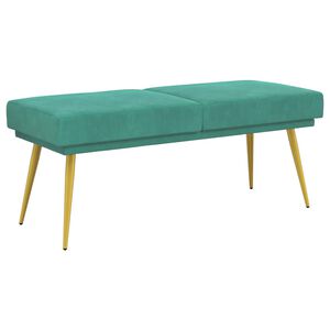 vidaXL Dubbel-lager b&auml;nk Turkos 120 x 45 x 46 cm Sammet