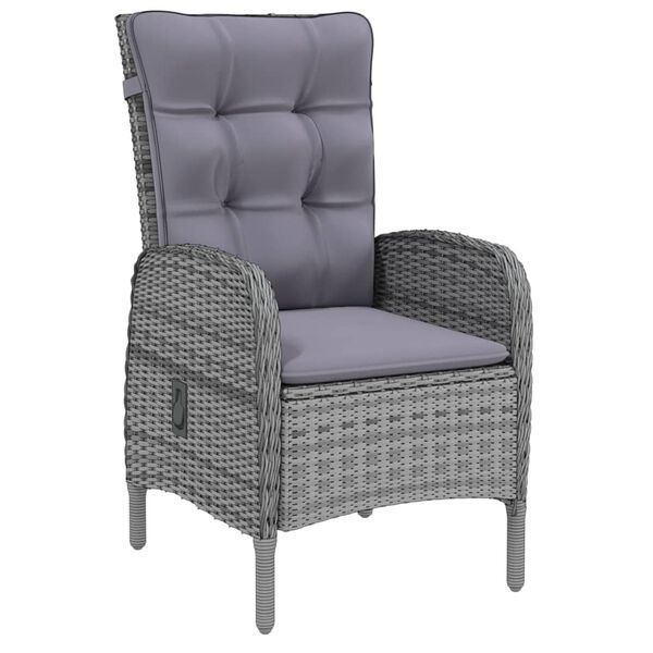 vidaXL Matgrupp f&ouml;r tr&auml;dg&aring;rden 9 delar konstrotting gr&aring;