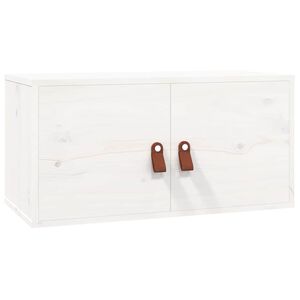 vidaXL V&auml;ggsk&aring;p vit 60x30x30 cm massiv furu