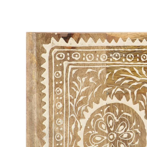 vidaXL Handmålad spegel 40x55 cm massivt mangoträ