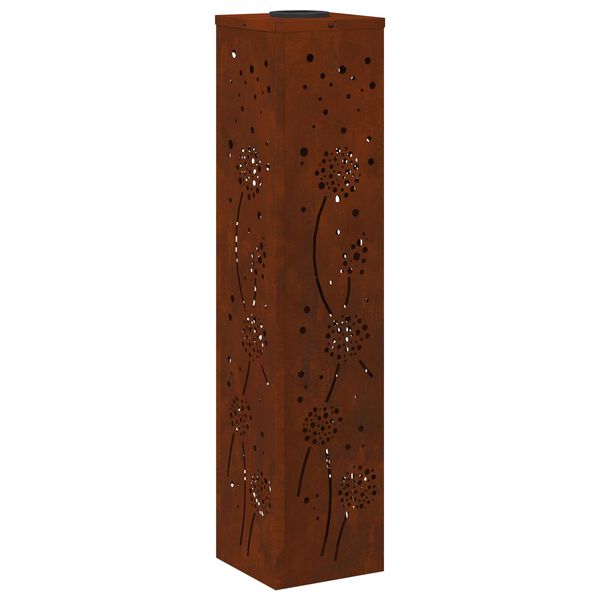 vidaXL Solar LED Stig Ljus 2 pcs Rostig V&auml;derbest&auml;ndig st&aring;l