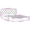 vidaXL Bed Frame without Mattress Dark Grey 140x200 cm Fabric