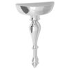 vidaXL V&auml;ggmonterad hylla/konsolbord aluminium silver 35x17x81 cm