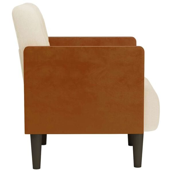 vidaXL Soffstol med armst&ouml;d 55 cm linne