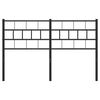 vidaXL Huvudgavel metall svart 140 cm
