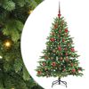 vidaXL Konstgjord julgran med 150 LED-lampor Gr&ouml;n 150 cm PE och PVC