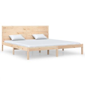 vidaXL S&auml;ngram utan madrass 200x200 cm massiv furu