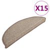 vidaXL Trappstegsmattor 15 st brun 65x21x4 cm