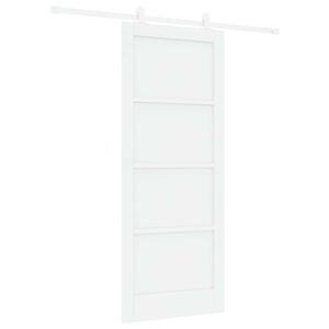 vidaXL Skjutd&ouml;rr Vit 83 x 202 cm Massiv furu
