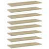 vidaXL Hyllplan 8 st sonoma-ek 60x20x1,5 cm konstruerat tr&auml;