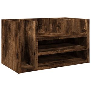 vidaXL Skrivbordshyllor r&ouml;kf&auml;rgad ek 44,5x24x25 cm konstruerat tr&auml;