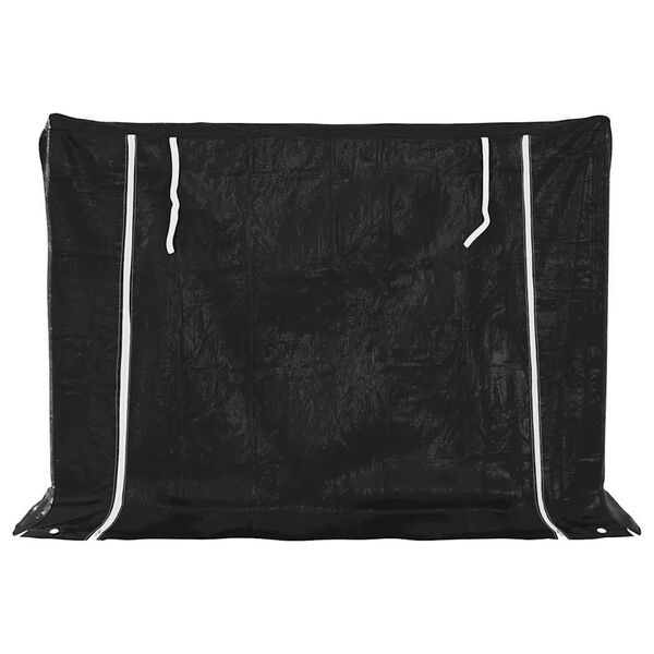 vidaXL Vedst&auml;ll med regnskydd 151x60,5x110,5 cm galvaniserat st&aring;l