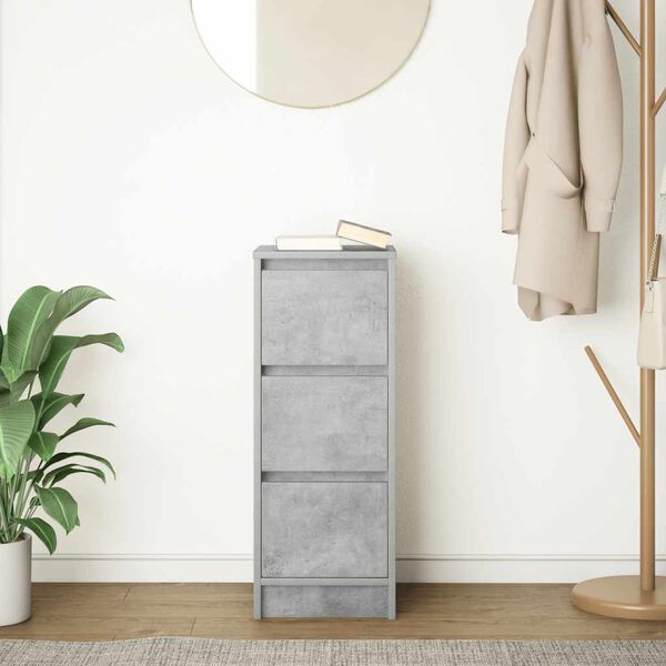 vidaXL Sk&auml;nk betong gr&aring; 29,5x34x76 cm konstruerat tr&auml;