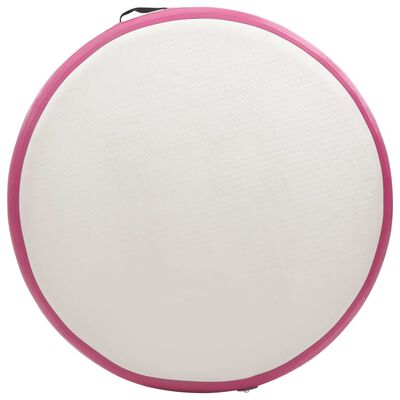 vidaXL Uppblåsbar gymnastikmatta med pump 100x100x20 cm PVC rosa