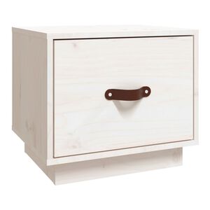 vidaXL S&auml;ngbord vit 40x34x35 cm massiv furu