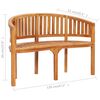 vidaXL Bananbänk 120 cm massiv teak