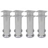 vidaXL Runda soffben 8 st krom 180 mm