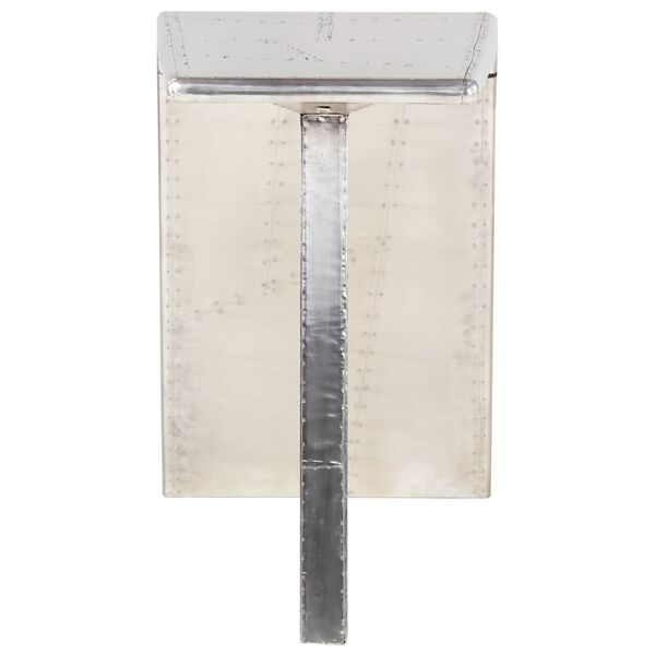 vidaXL Skrivbord flygplansdesign silver 112x50x76 cm metall