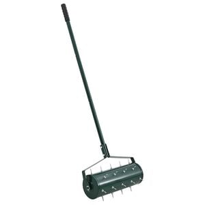 vidaXL Gr&auml;smatte Roller med Luftp&aring;drag och Kl&auml;mmor Gr&ouml;n 128 x 38 cm