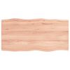 vidaXL Bordsskiva ljusbrun 80x40x(2-4) cm massivt tr&auml; levande kant