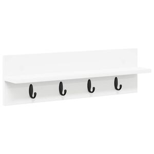 vidaXL V&auml;ggmonterad Kl&auml;dh&auml;ngare Vit 60 x 10,5 x 18 cm Konstruerat tr&auml;