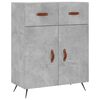 vidaXL Sk&auml;nk betonggr&aring; 69,5x34x90 cm konstruerat tr&auml;