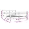 vidaXL S&auml;ngram vit massiv furu 140x190 cm