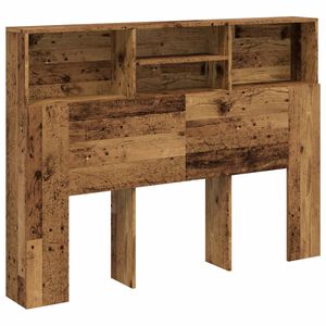 vidaXL S&auml;nggavel med f&ouml;rvaring &aring;ldrat tr&auml; 140x19x103,5 cm
