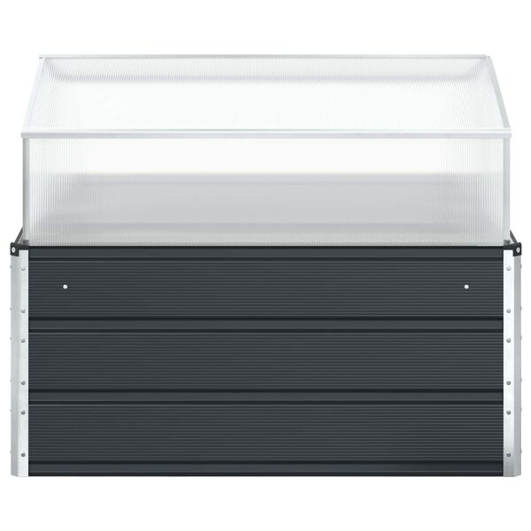 vidaXL Planteringsk&auml;rl Antracit 100 x 100 x 77 cm Galvaniserat St&aring;l