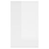 vidaXL Skåp vit högglans 135x41x75 cm konstruerat trä