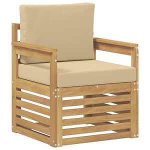 vidaXL 2 Stycke Utomhussoffset Polyester Vit och beige