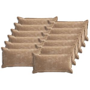 vidaXL Kudd&ouml;verdrag 12 pcs HOUTEN Brun 40 x 80 cm Chenilletyg