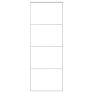 vidaXL Skjutdörr frostat ESG-glas och aluminium 76x205 cm vit