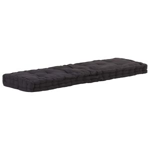 vidaXL Dyna till pallsoffa bomull 120x40x7 cm svart